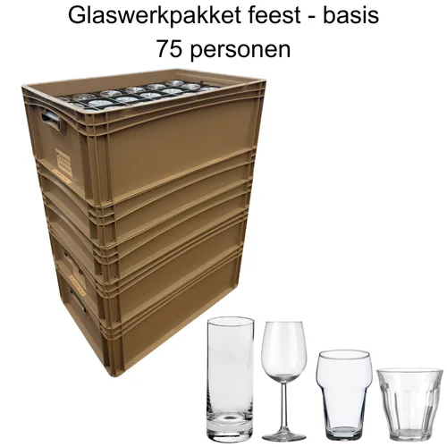 Glassware for 75 guests · 1 set