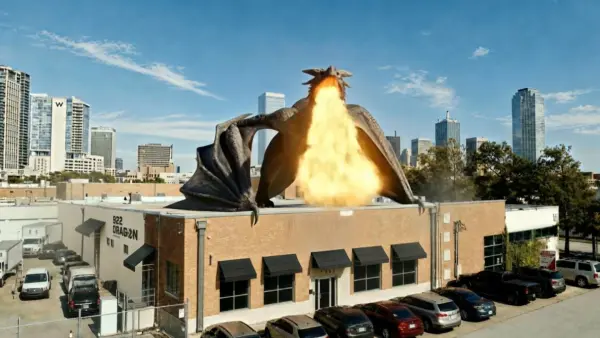 The final frame, the dragon on the roof